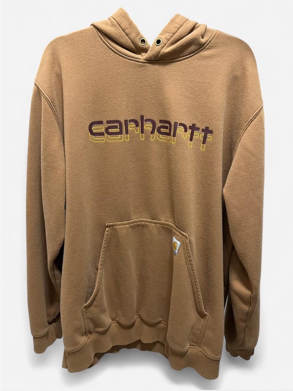Carhartt Rain Defender Hoodie Brown Loose Fit Sweatshirt Men’s XL Workwear